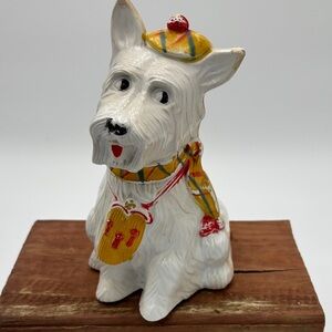Vintage Reliable Scottie Dog Coin Bank, Mid-Century Scottish Terrier.